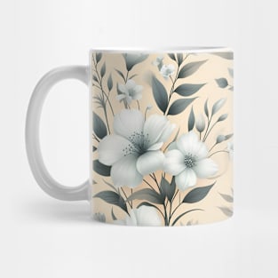 White Flowers Mug